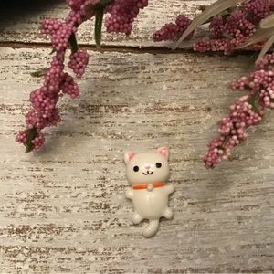 3/$9.00 White Cat Lapel Pin